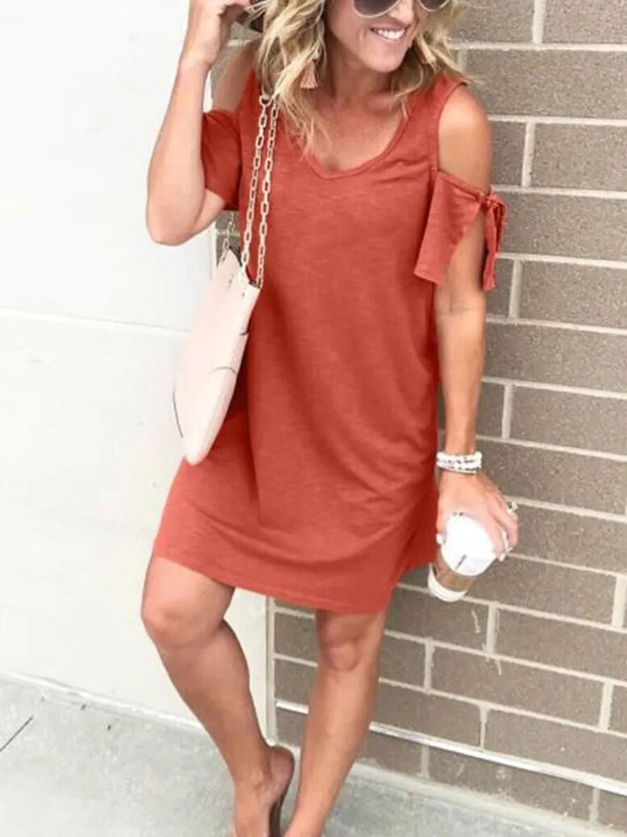 Casual Cotton and Linen Dress