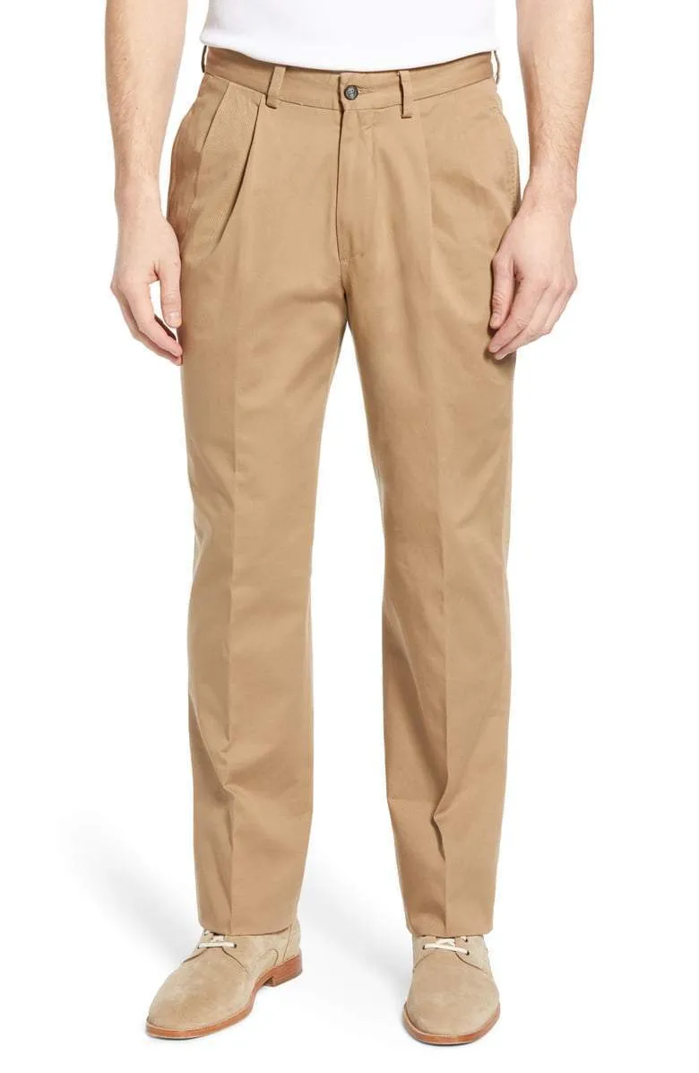 Charleston Khakis Washed Khaki<br>Pleated<br>Long Rise