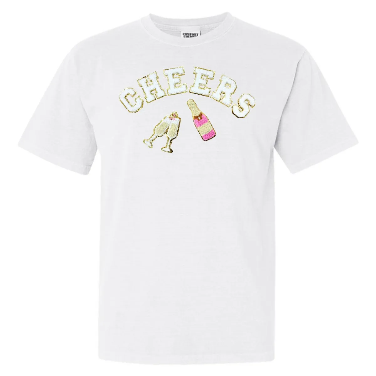 'Cheers' Letter Patch Tee