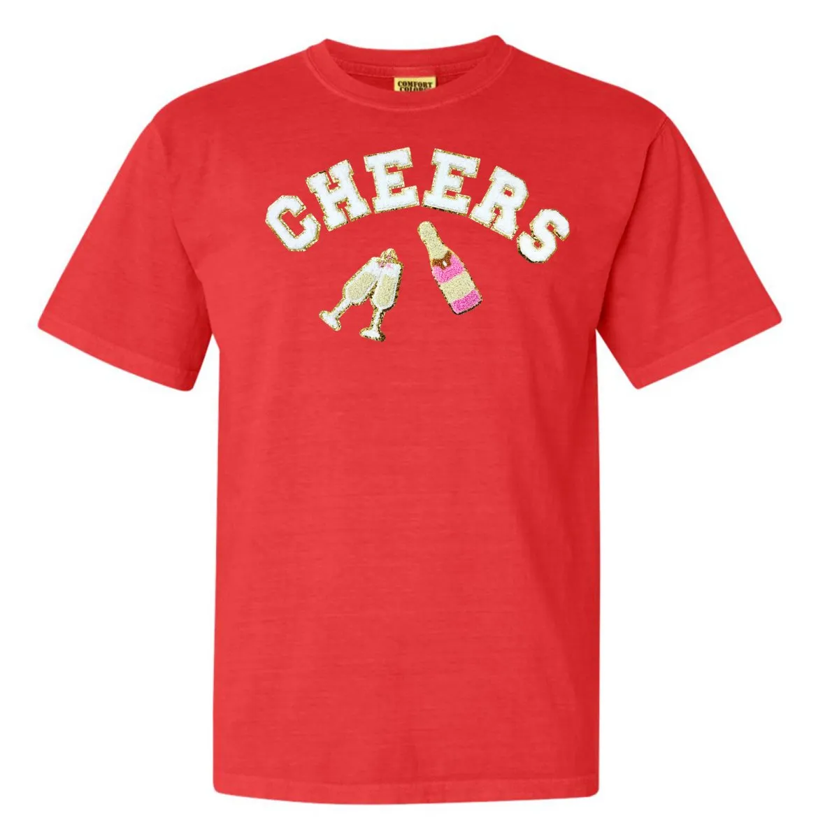 'Cheers' Letter Patch Tee