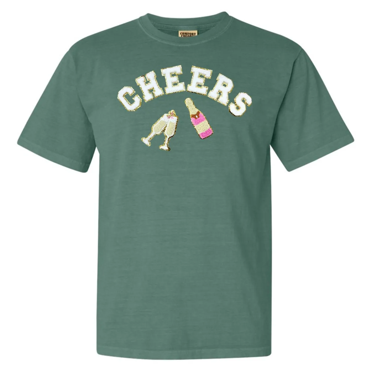 'Cheers' Letter Patch Tee