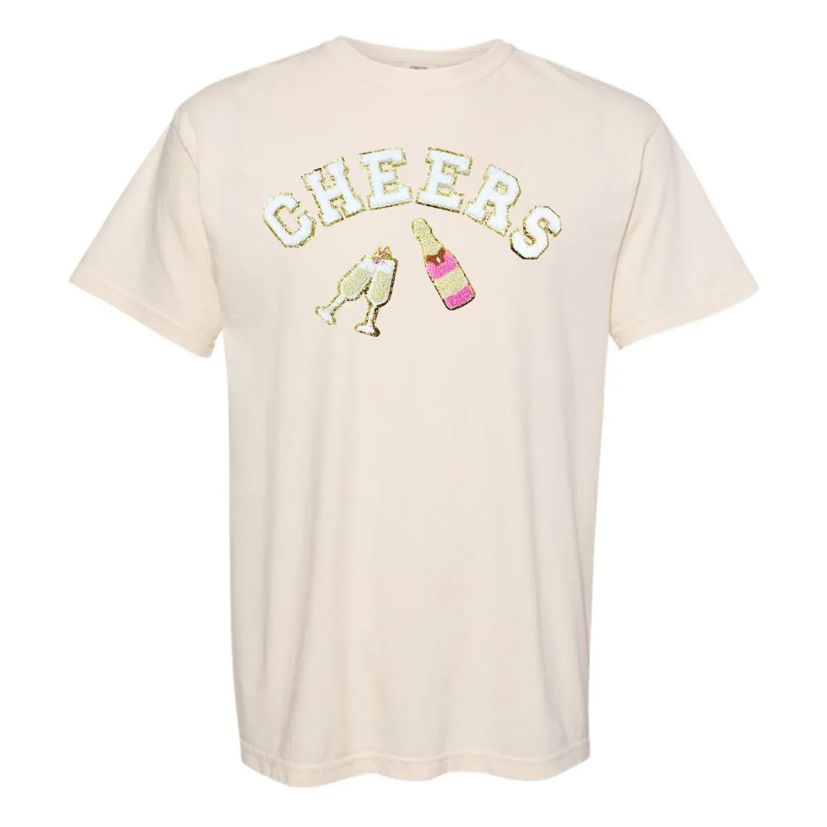 'Cheers' Letter Patch Tee