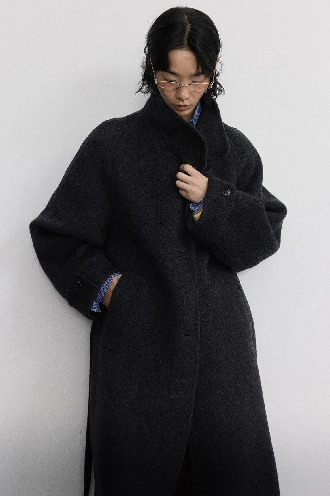 Chic woolen stand-collar overcoat | 3 color