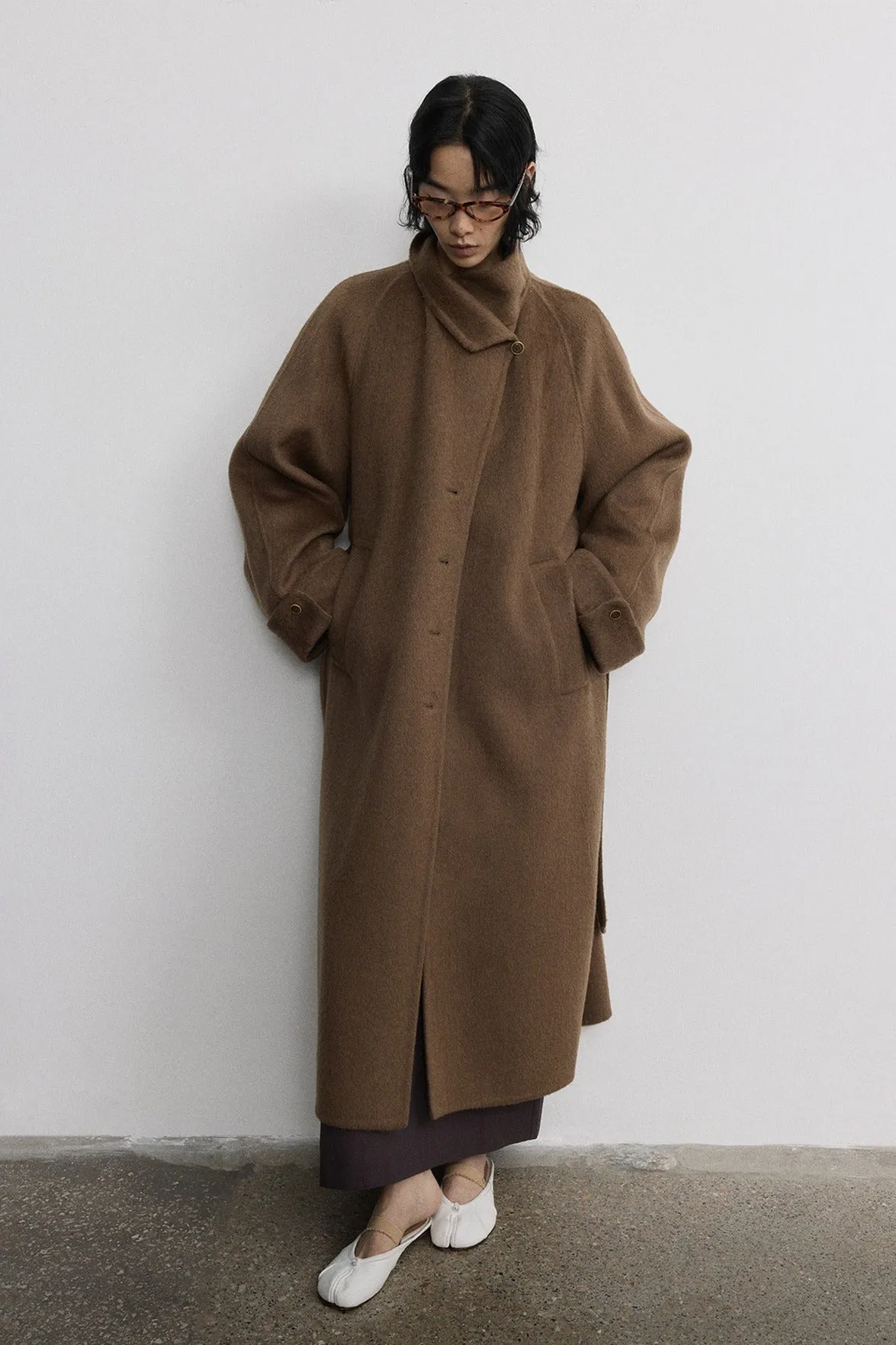 Chic woolen stand-collar overcoat | 3 color