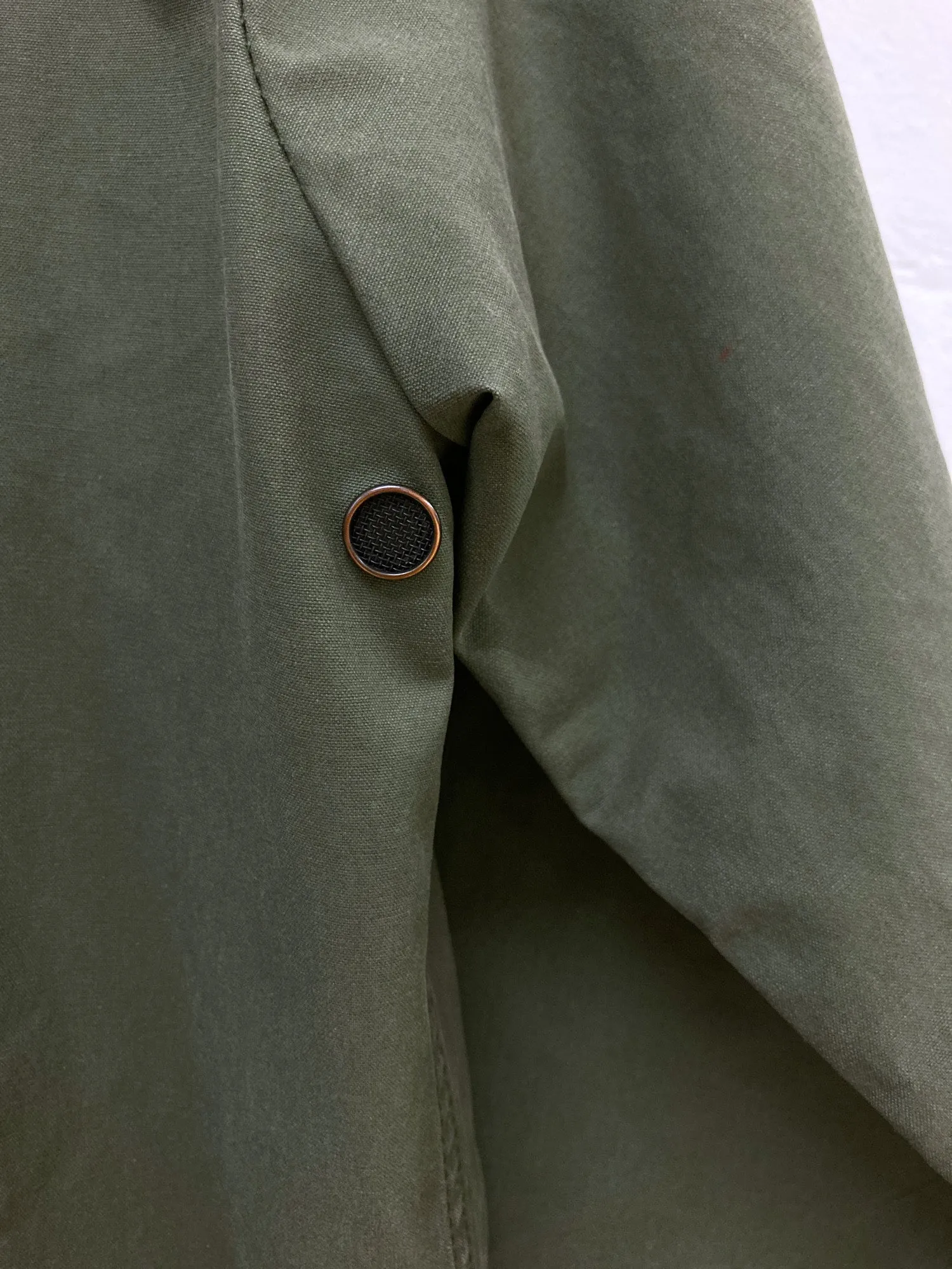 Christophe Lemaire 1990s - 2000s khaki canvas high neck hooded coat - 1 S