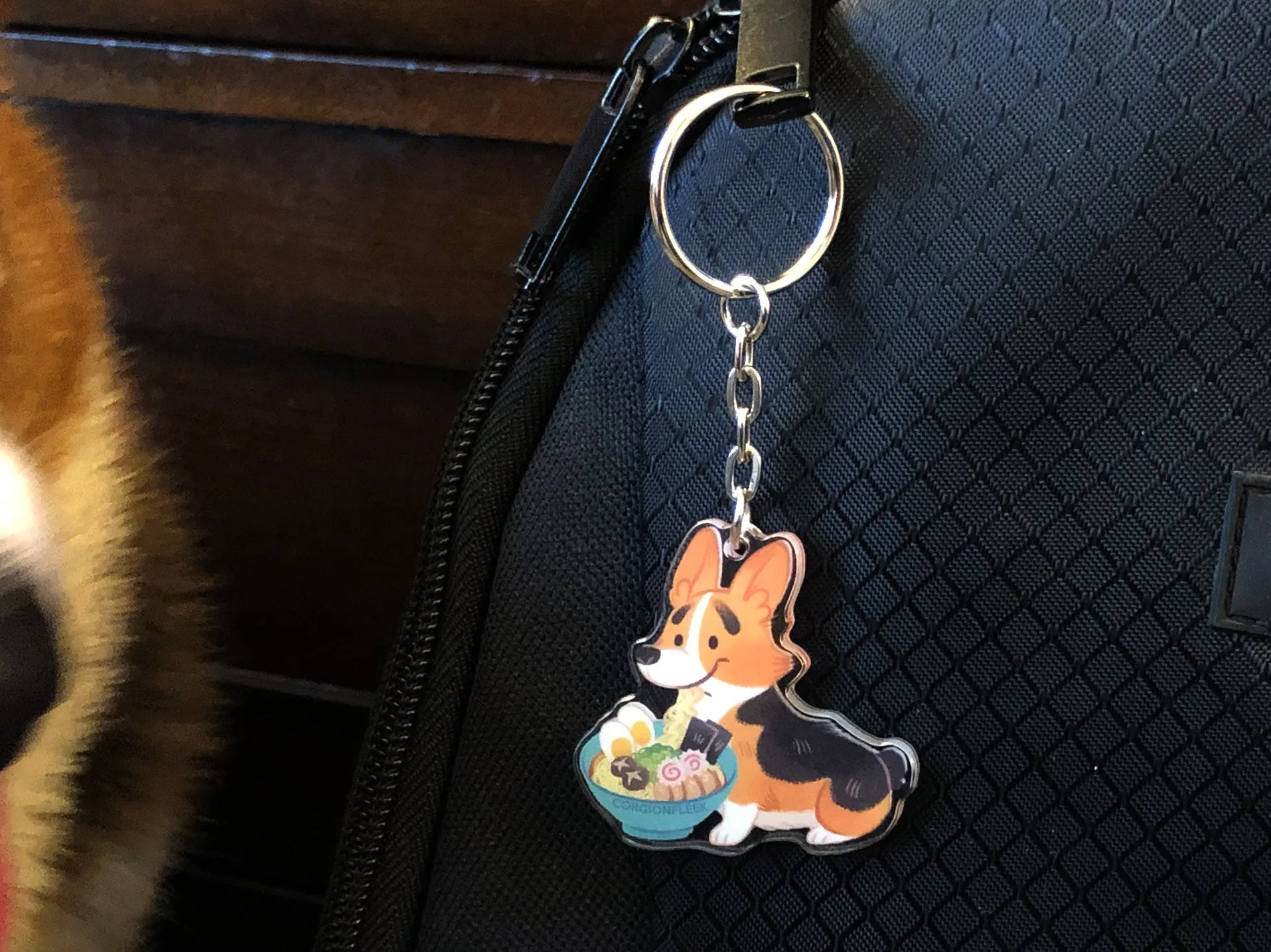 CORGI   RAMEN Acrylic Keychain