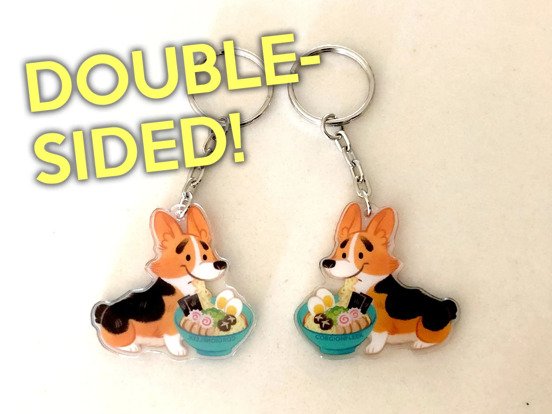 CORGI   RAMEN Acrylic Keychain