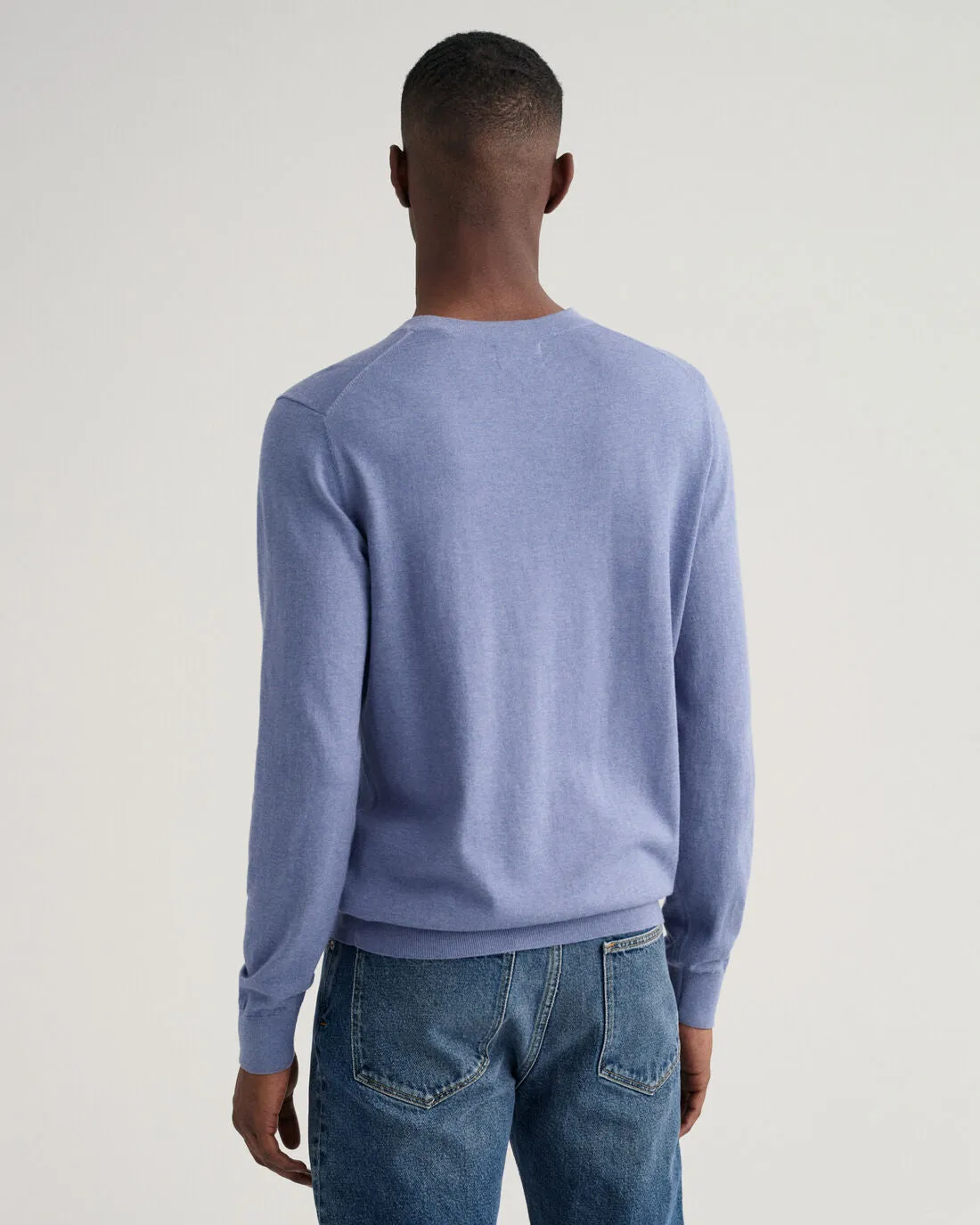 Cotton Cashmere Crew - Denim Blue