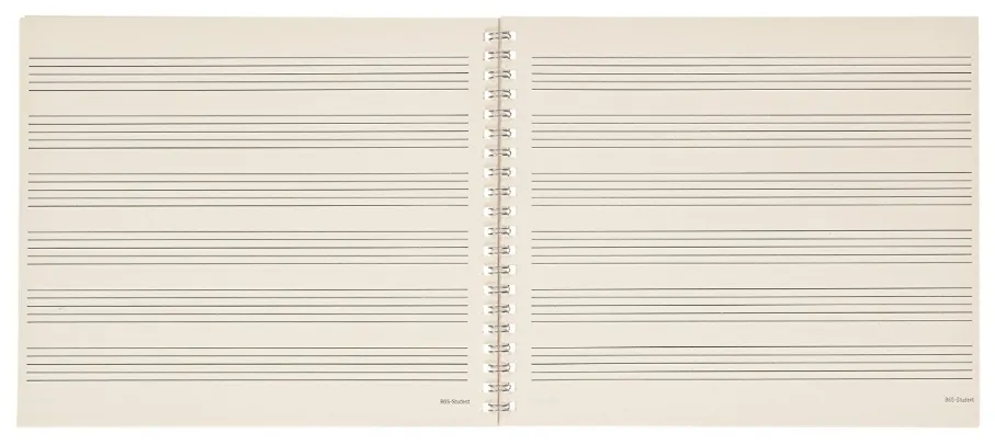 D'Addario Archives Spiral Bound Manuscript Paper Book, 6 Stave, 64 Pages