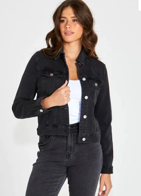 Darcy denim jacket black washed