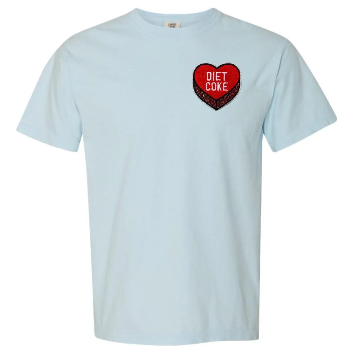 'Diet Coke Candy Heart' Letter Patch T-Shirt