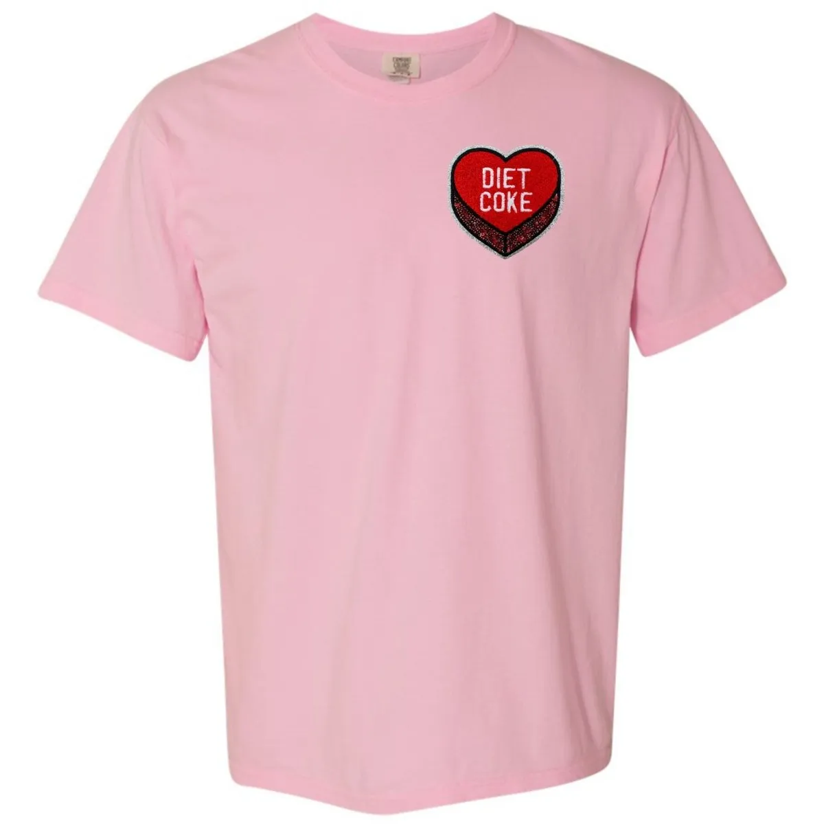 'Diet Coke Candy Heart' Letter Patch T-Shirt