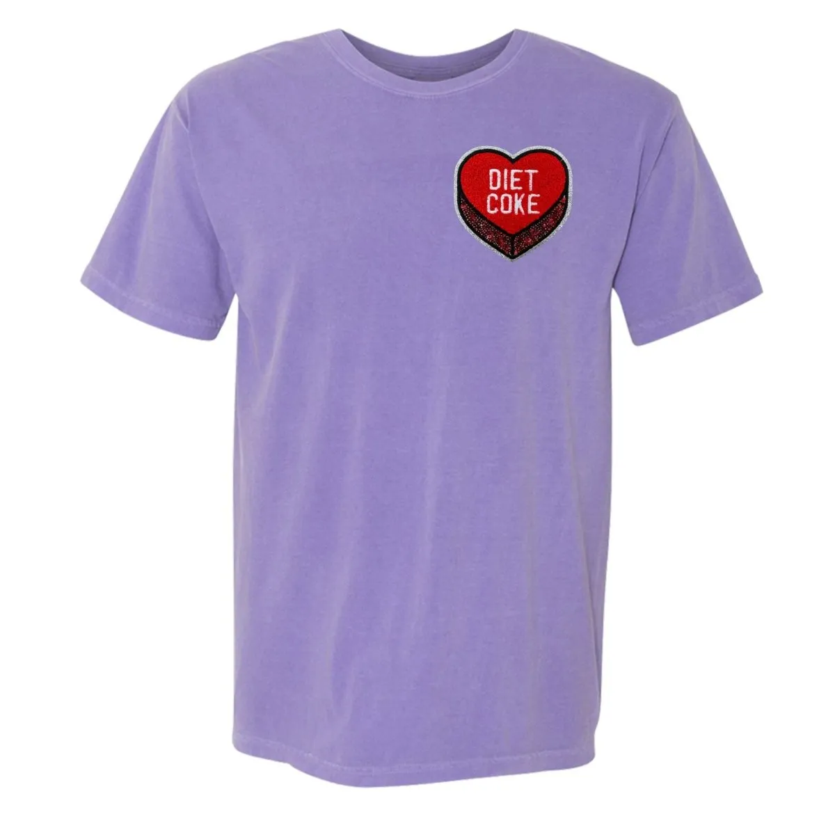 'Diet Coke Candy Heart' Letter Patch T-Shirt