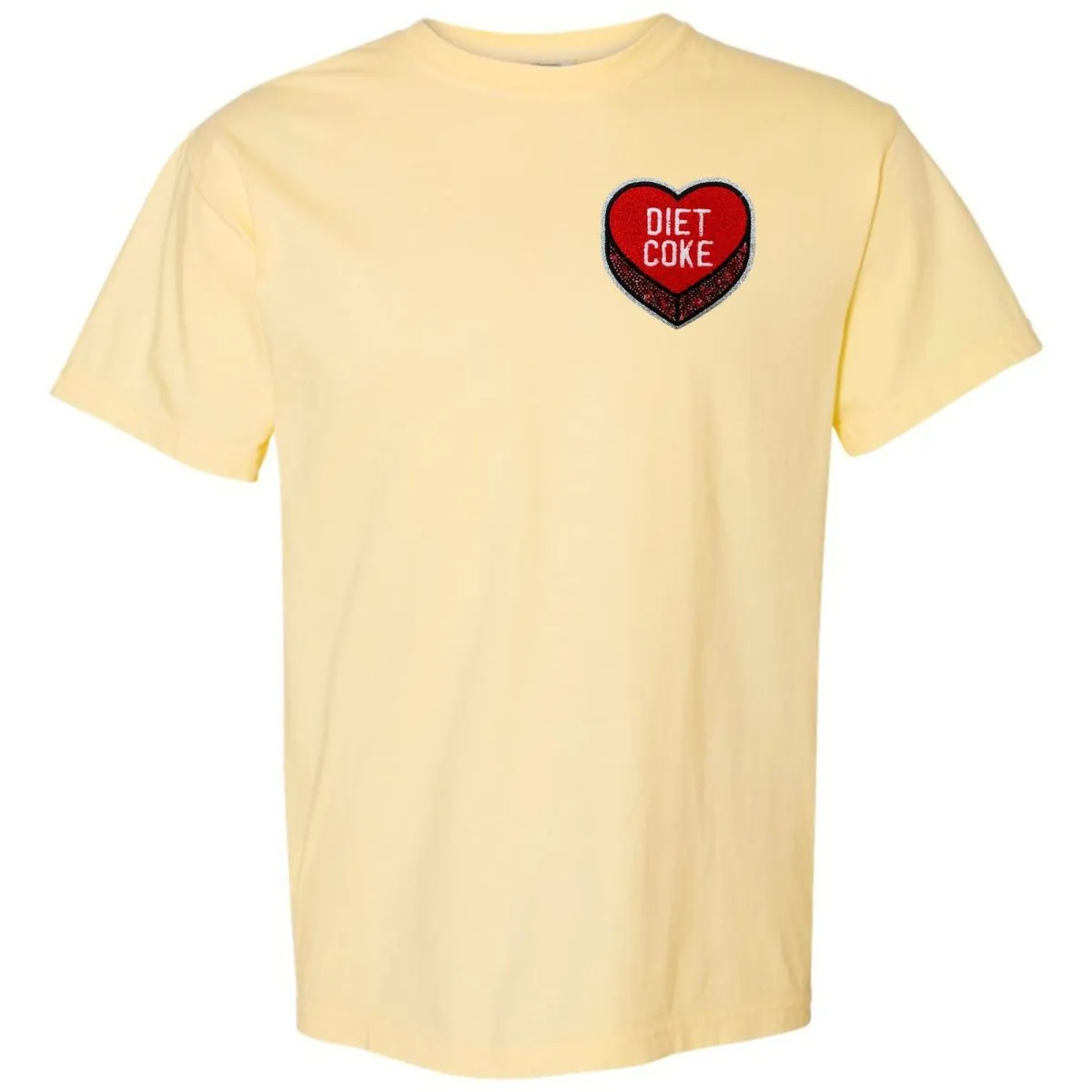 'Diet Coke Candy Heart' Letter Patch T-Shirt