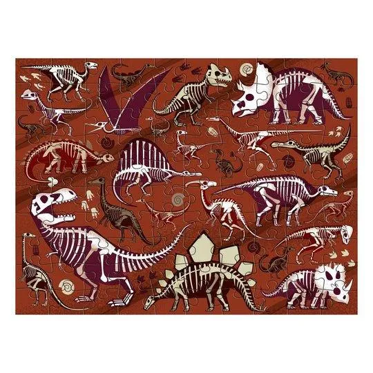 Dinosaur Dig 100 Piece Double-Sided Puzzle