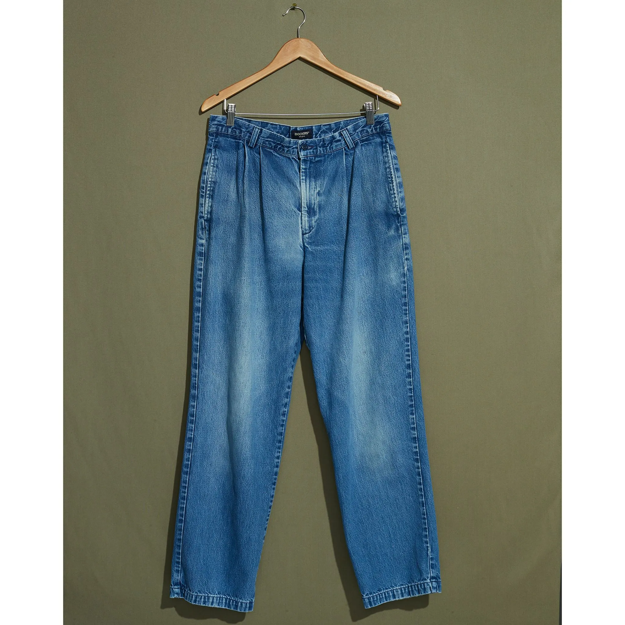 Double Pleated Denim Pants - 32 x 31