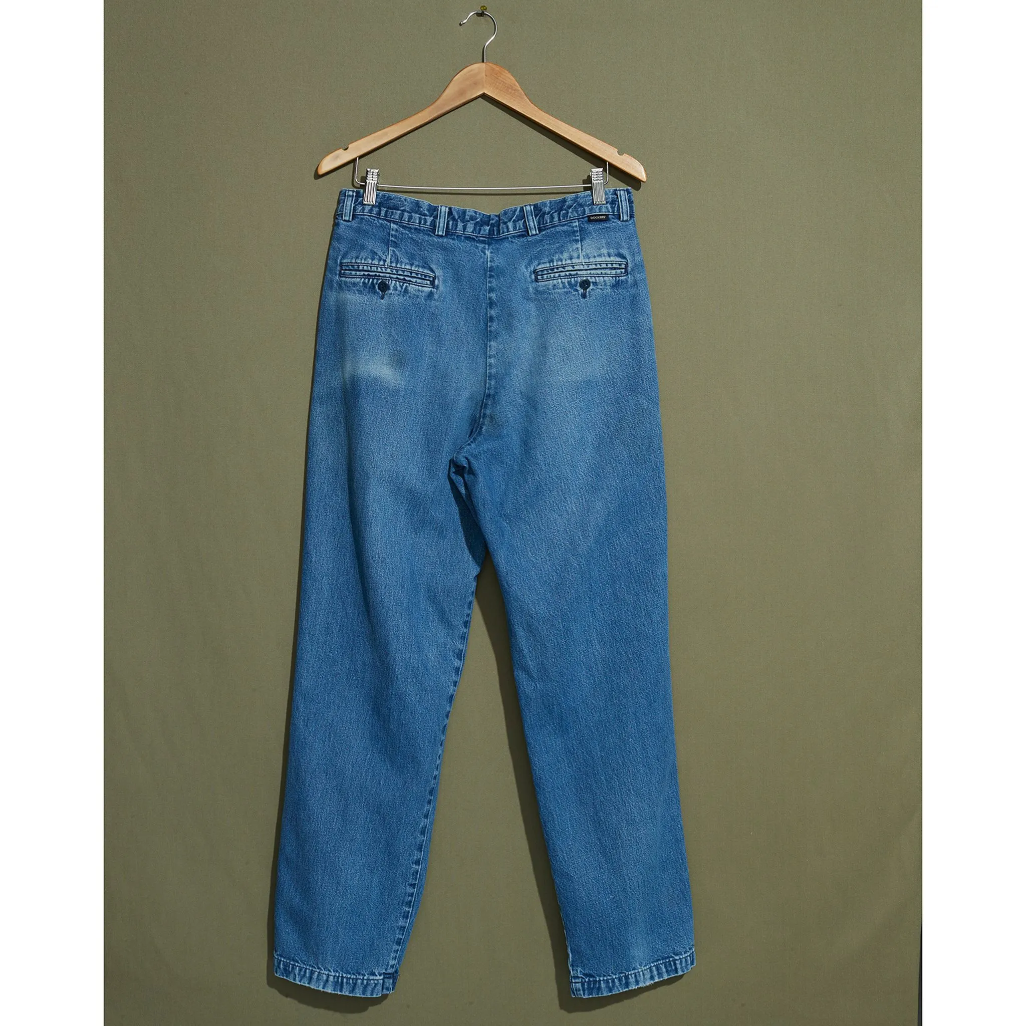 Double Pleated Denim Pants - 32 x 31