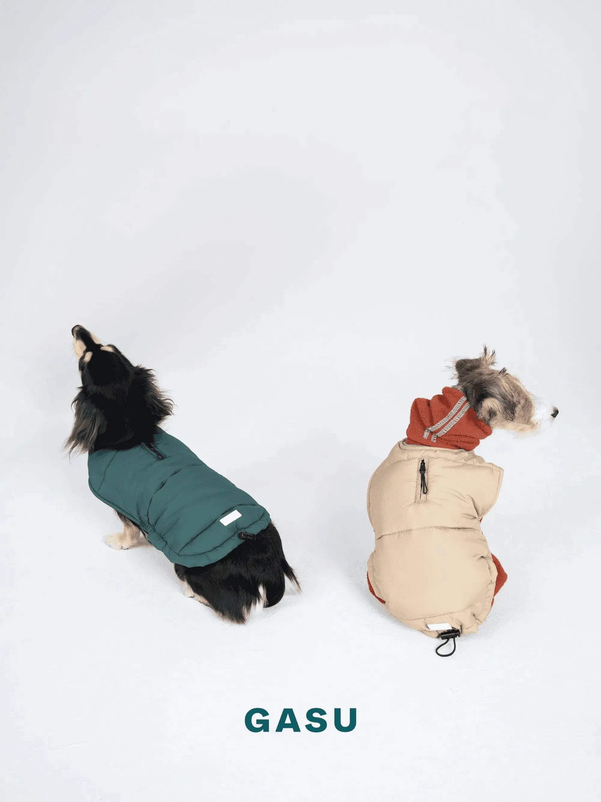 Double-sided 4-Leg Fleece Dog Jumpsuit | Persimmon