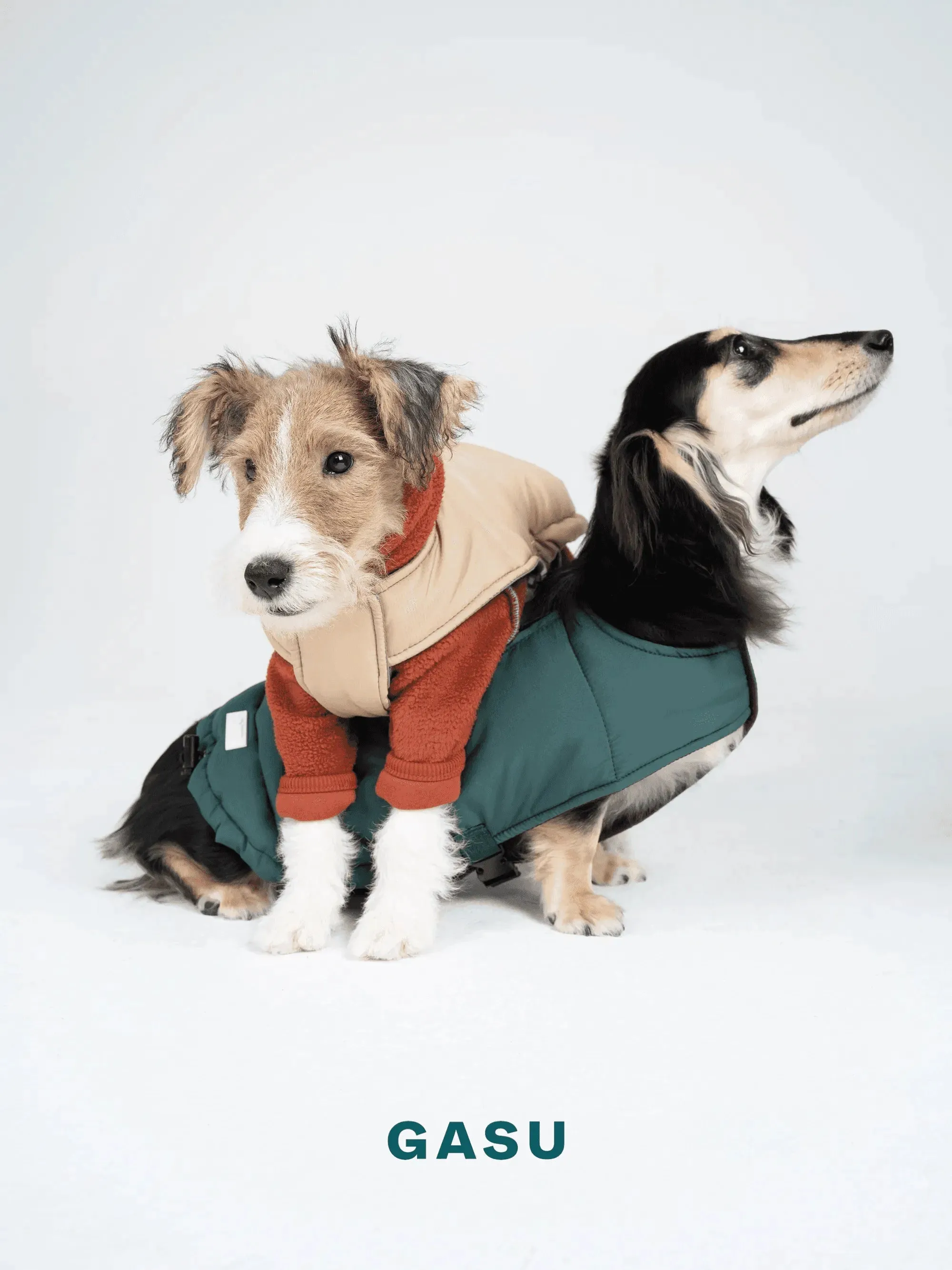 Double-sided 4-Leg Fleece Dog Jumpsuit | Persimmon