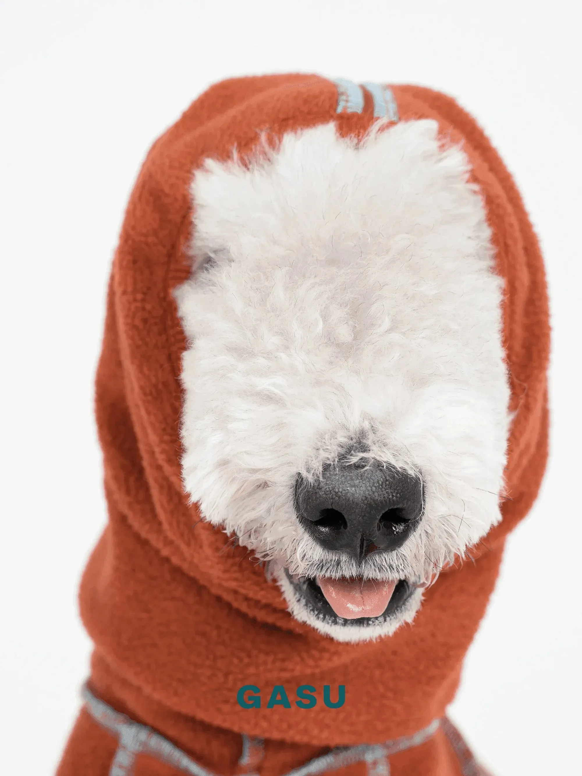 Double-sided 4-Leg Fleece Dog Jumpsuit | Persimmon