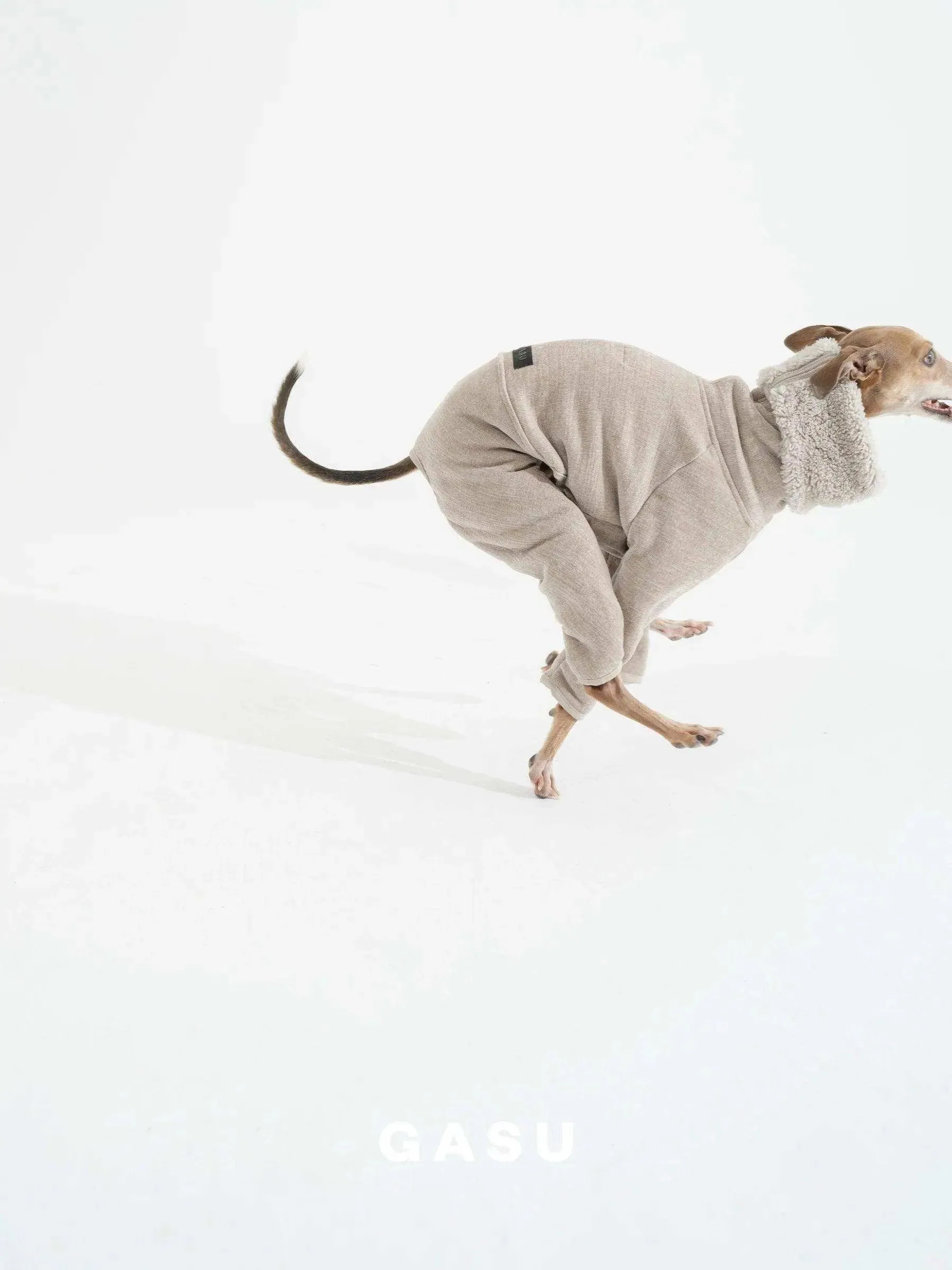 Double-sided Anti-static Fleece Dog Jumpsuit | Sand