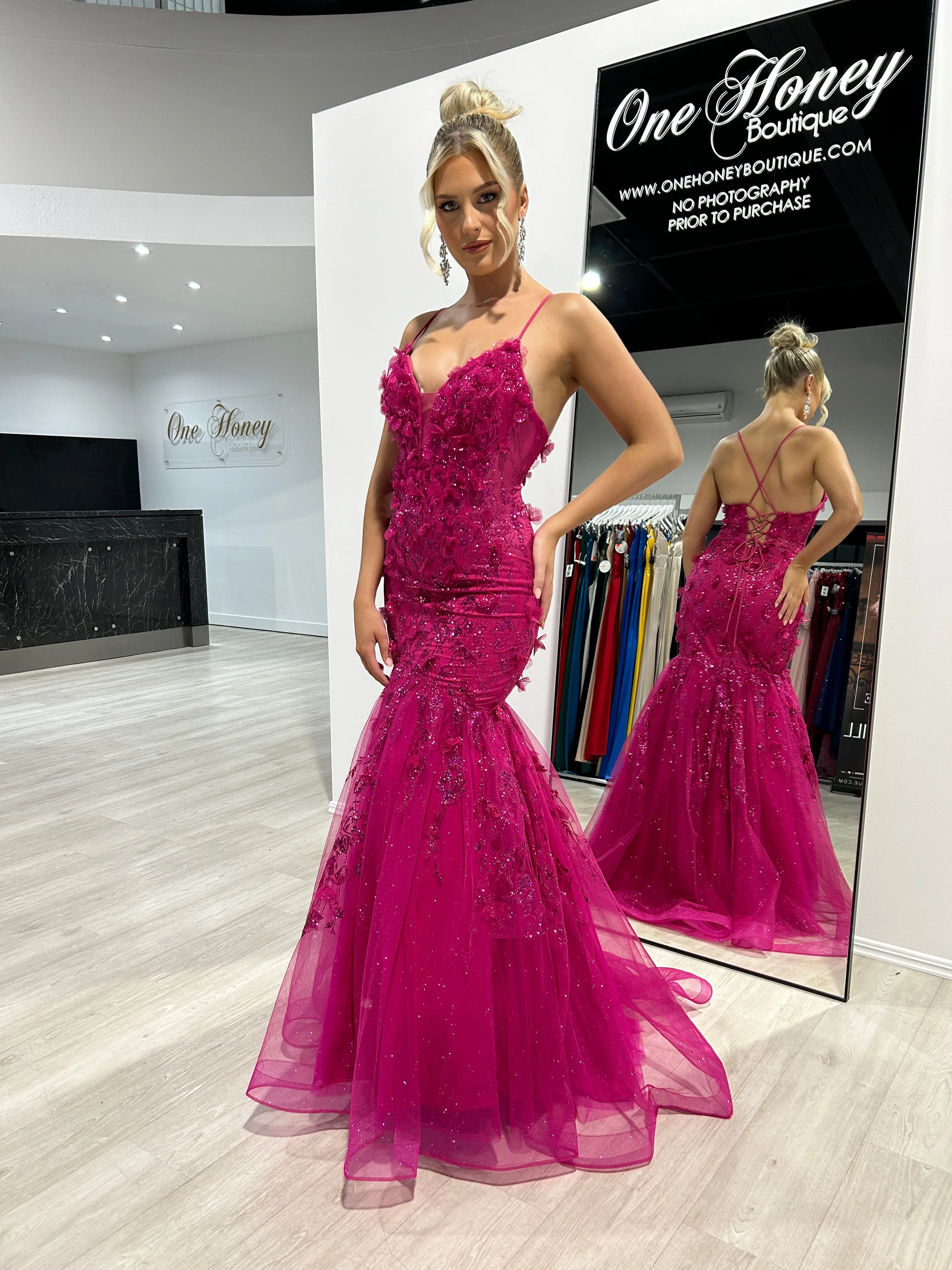 DREAM Sequin Glitter Fishtail Mermaid Formal Dress