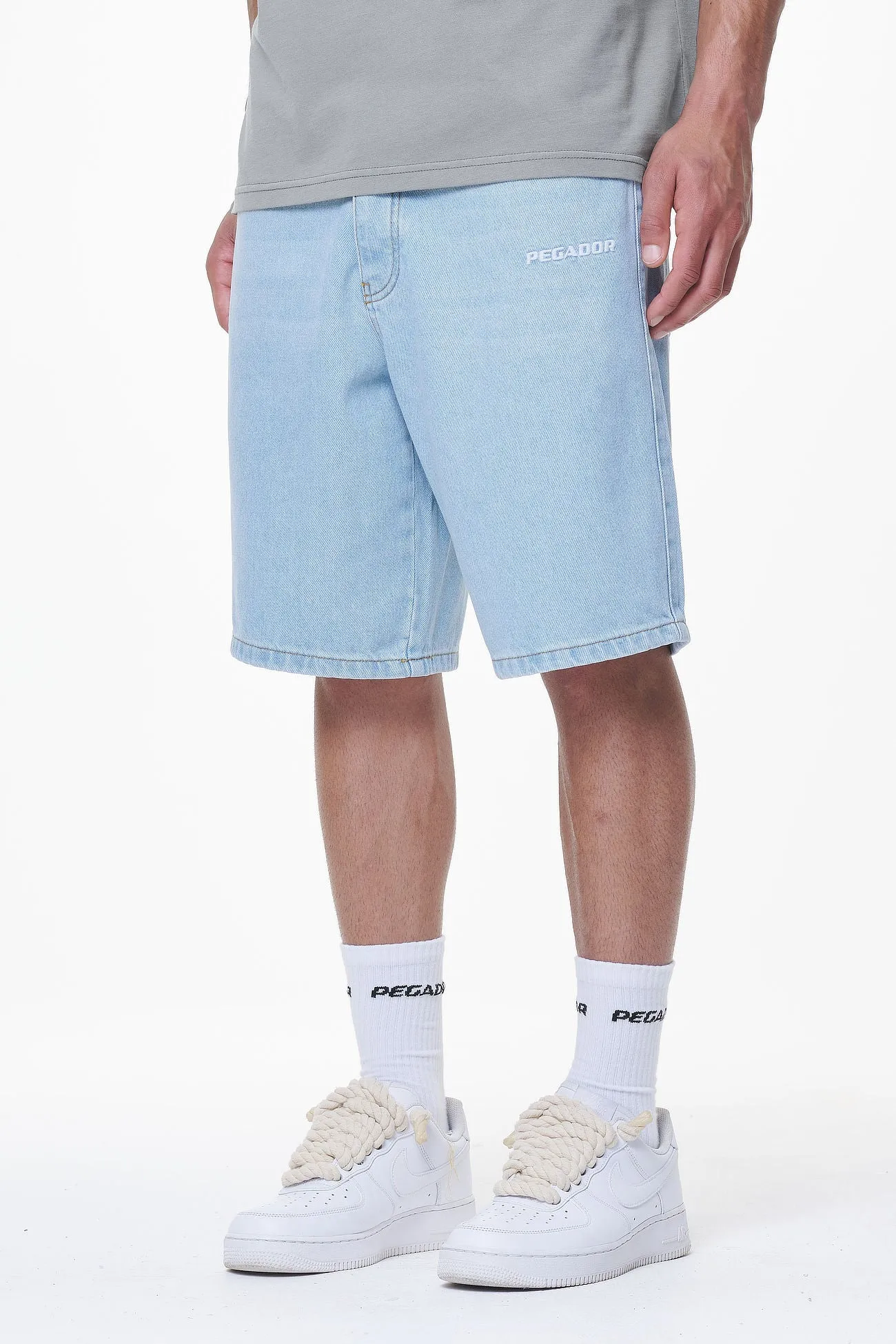 Earl Jeans Shorts Washed Light Blue