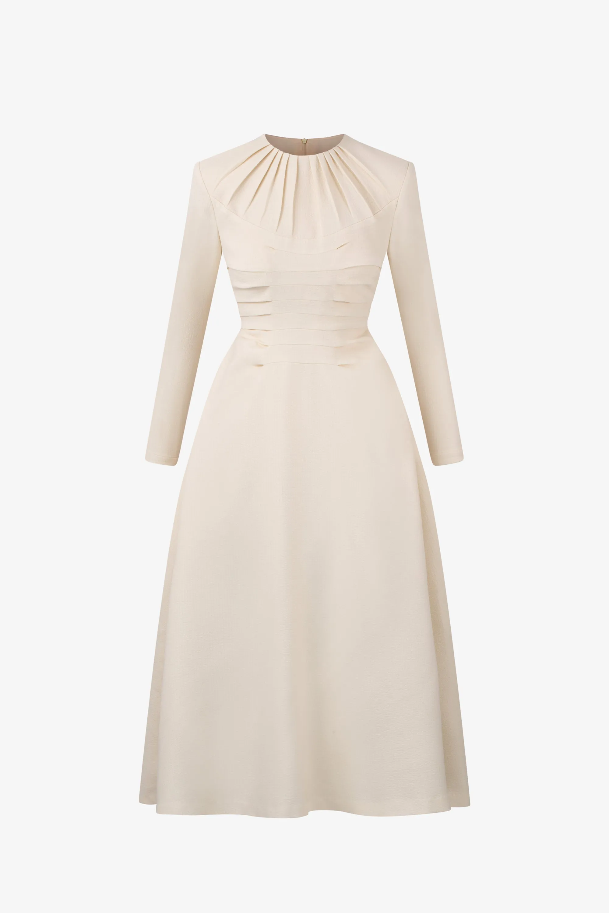 Elliott Pleated Neck Dress