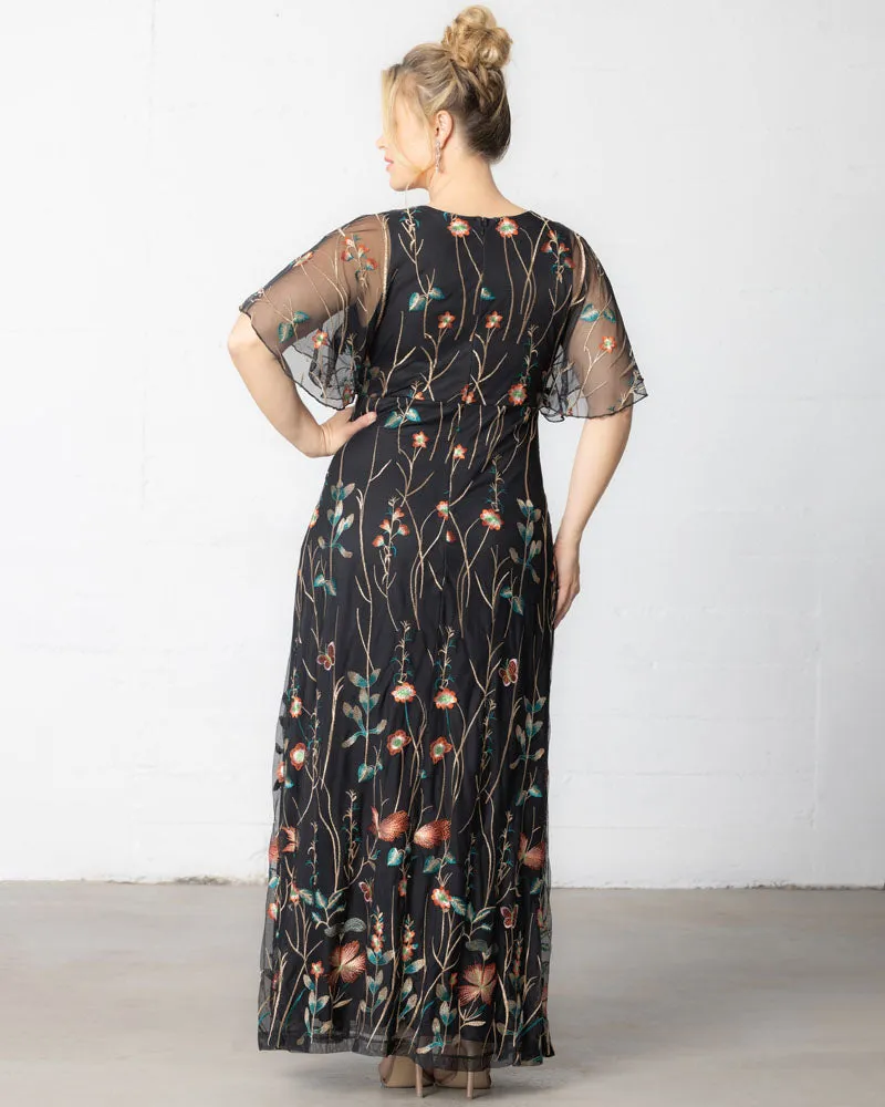 Embroidered Elegance Evening Gown