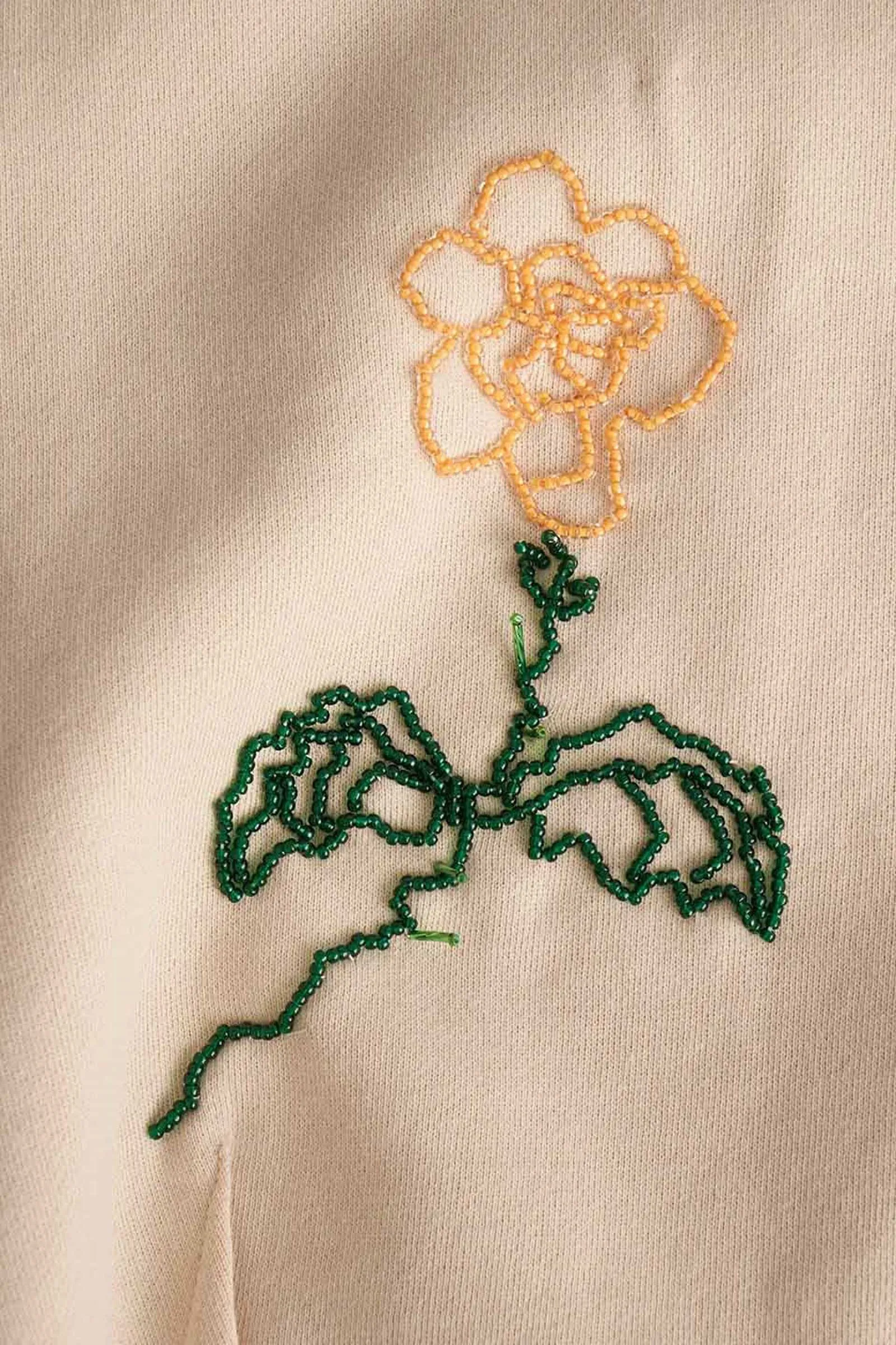 Embroidery Cotton Fleece Sweatshirt