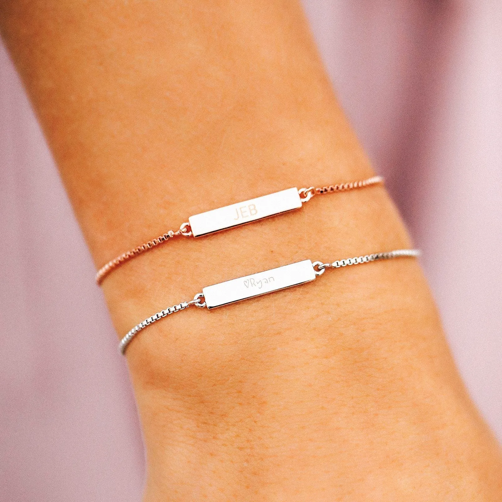 Engravable Double-Sided Bar Bracelet