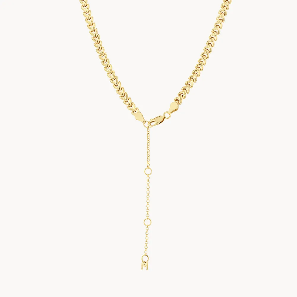 Fishtail Chain Necklace in Gold