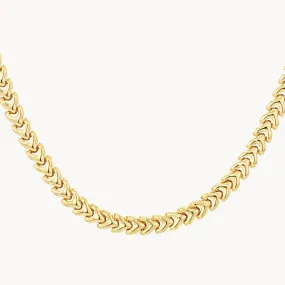 Fishtail Chain Necklace in Gold