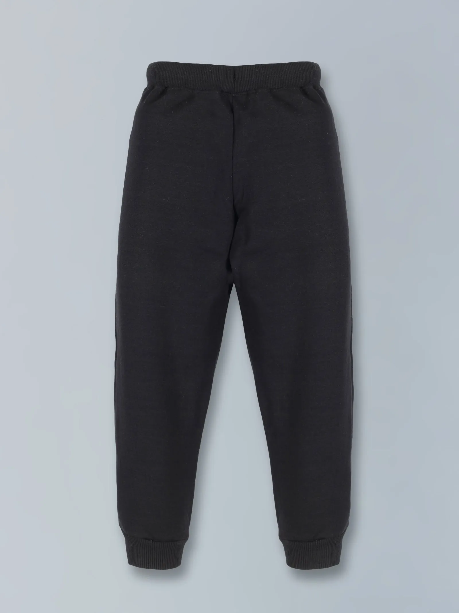 Fleece Solid Zip Front Open Hooded Sweatshirt  & Track Pant Set