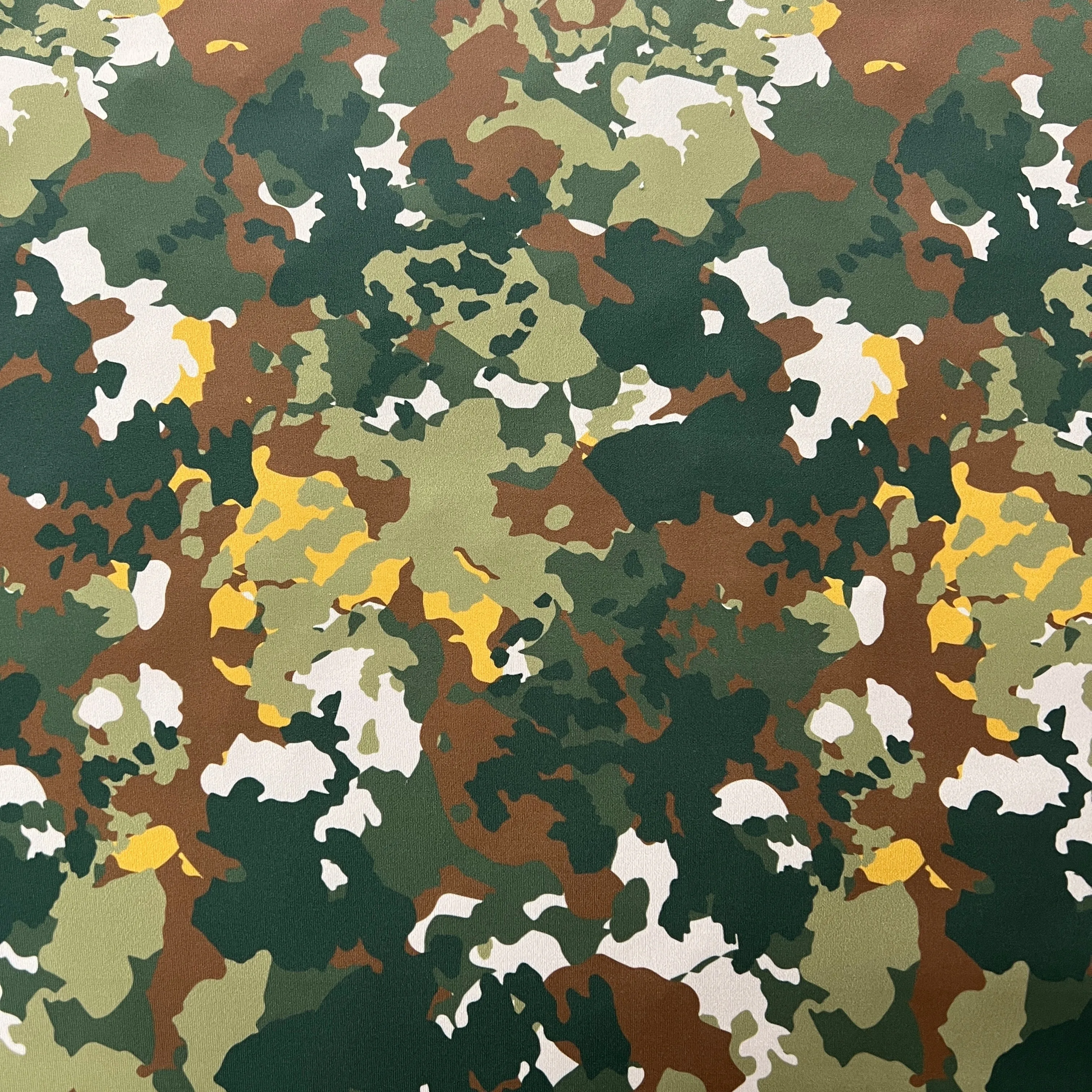 FS1122 Army Green Camouflage Scuba Stretch Knit Fabric