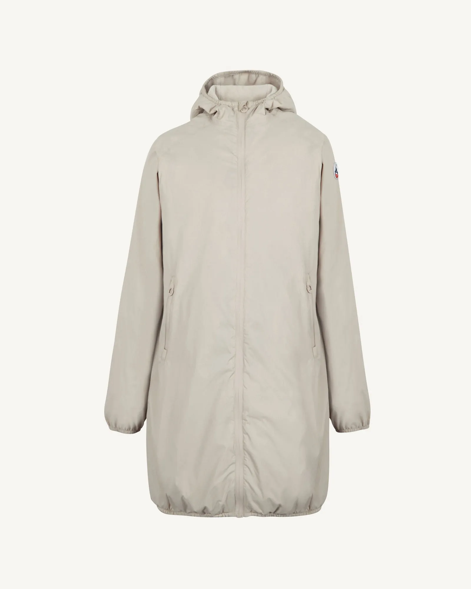 Glendale Polar fleece-lined long waterproof jacket Beige