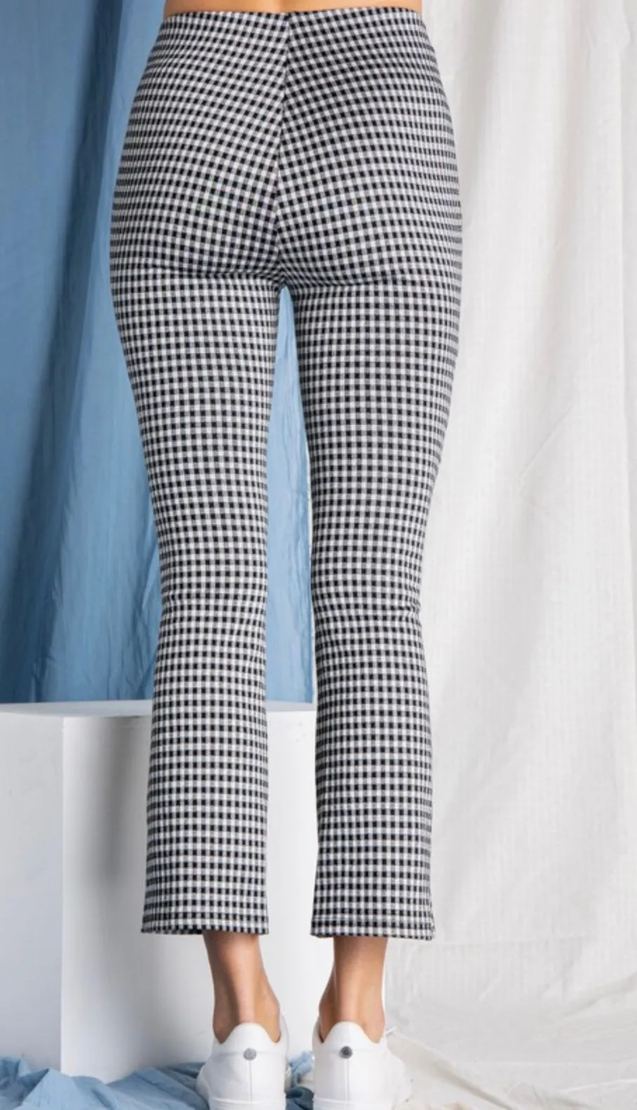 High Waisted Gingham Pant