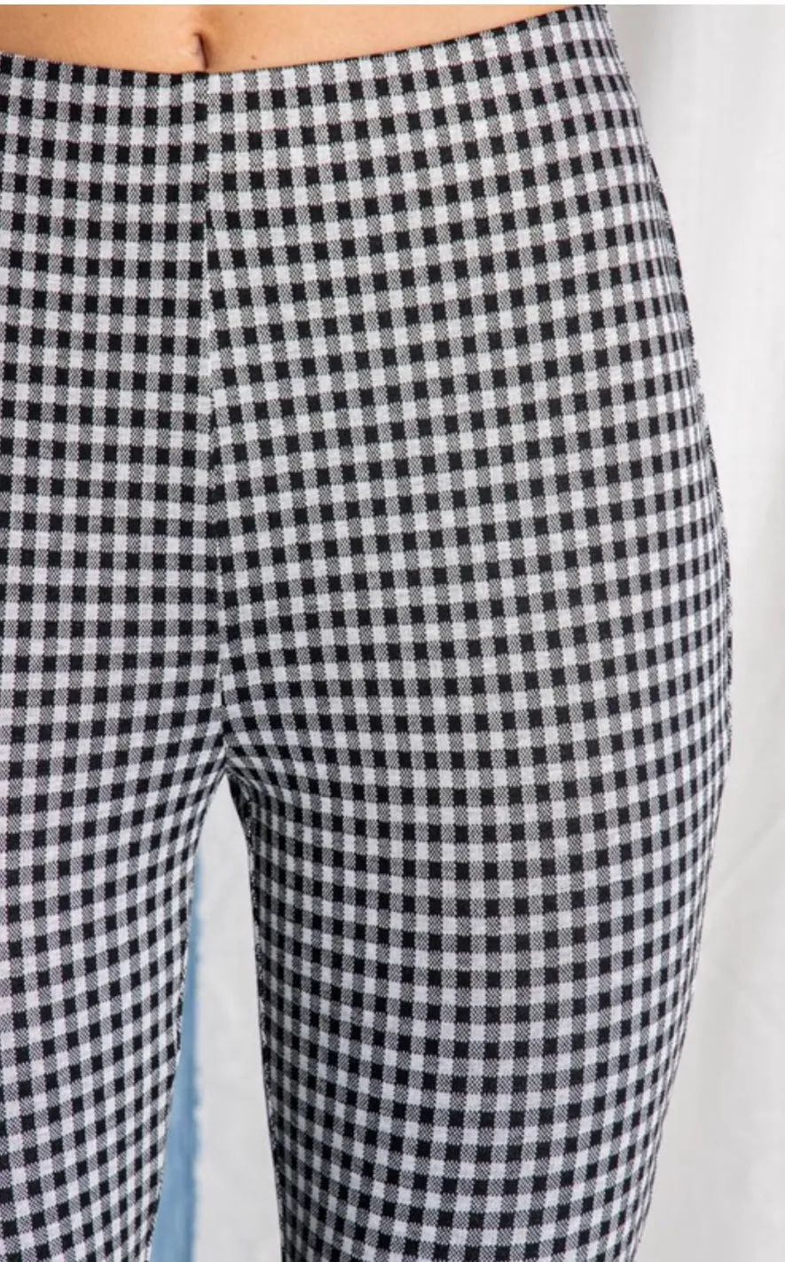 High Waisted Gingham Pant