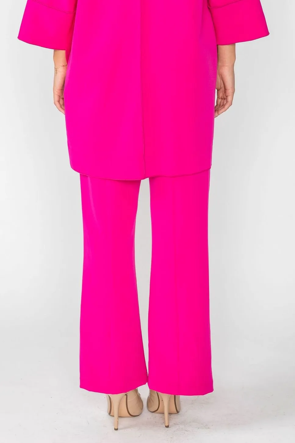 Hot Pink Pants With Front Slit