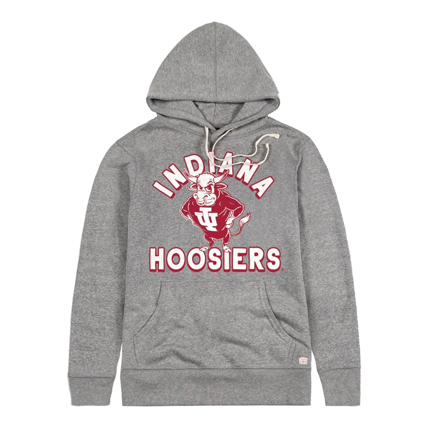 Indiana Hoosiers Vintage Bison Mascot Hooded Grey Sweatshirt