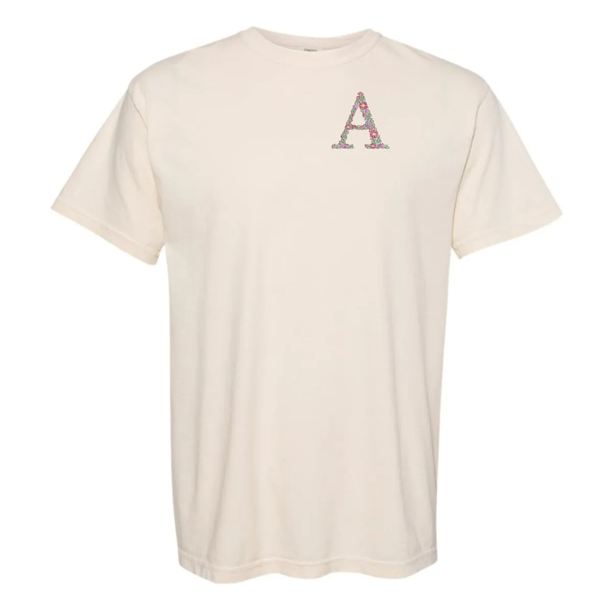 Initial 'Floral Letter' T-Shirt