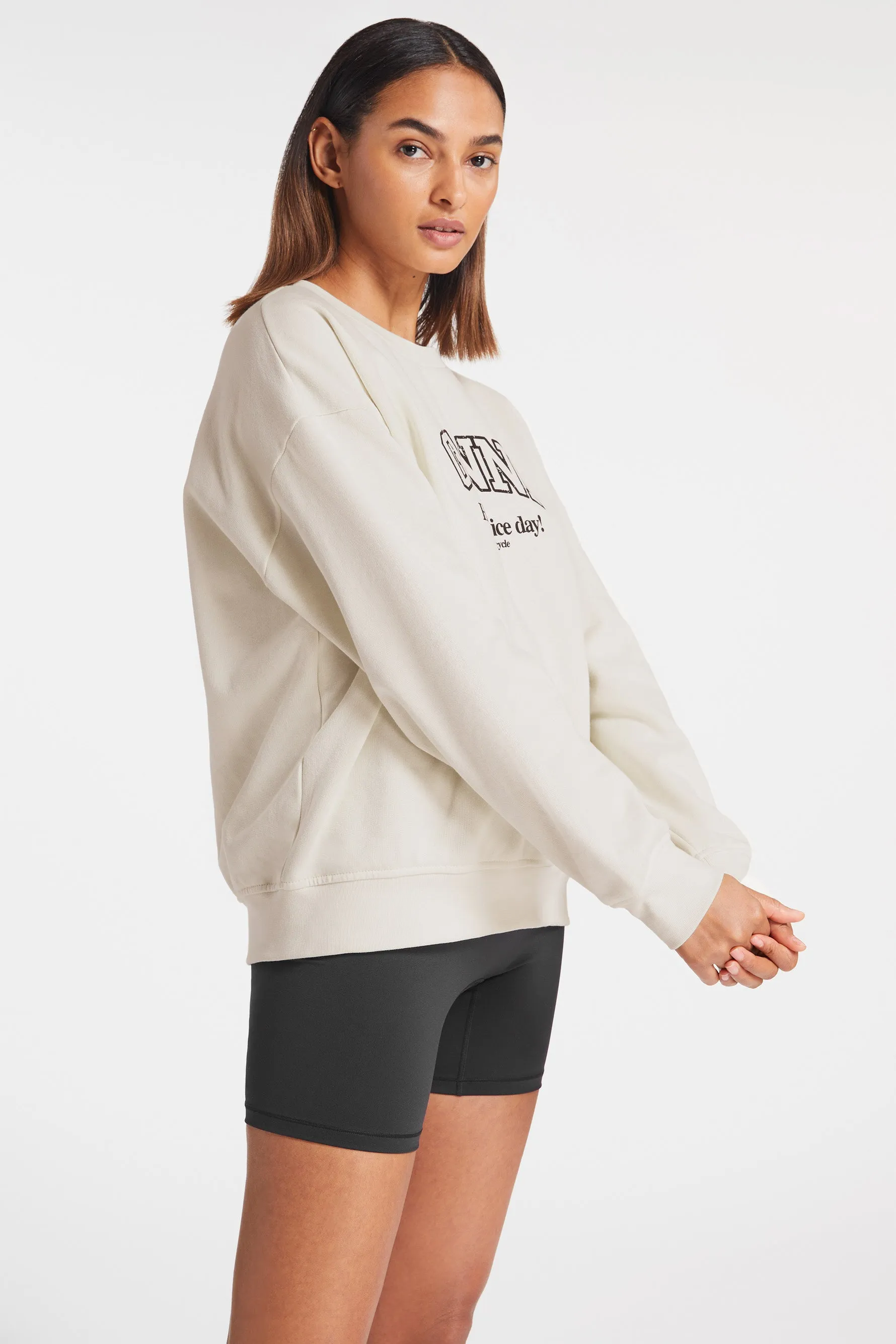 Isoli Ganni Oversized Sweatshirt - Egret