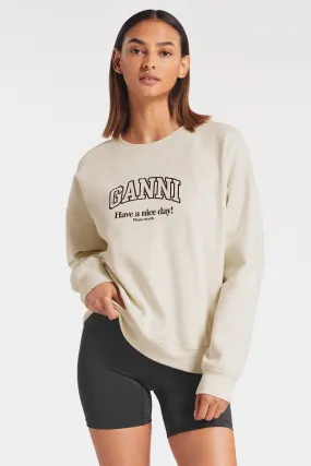 Isoli Ganni Oversized Sweatshirt - Egret