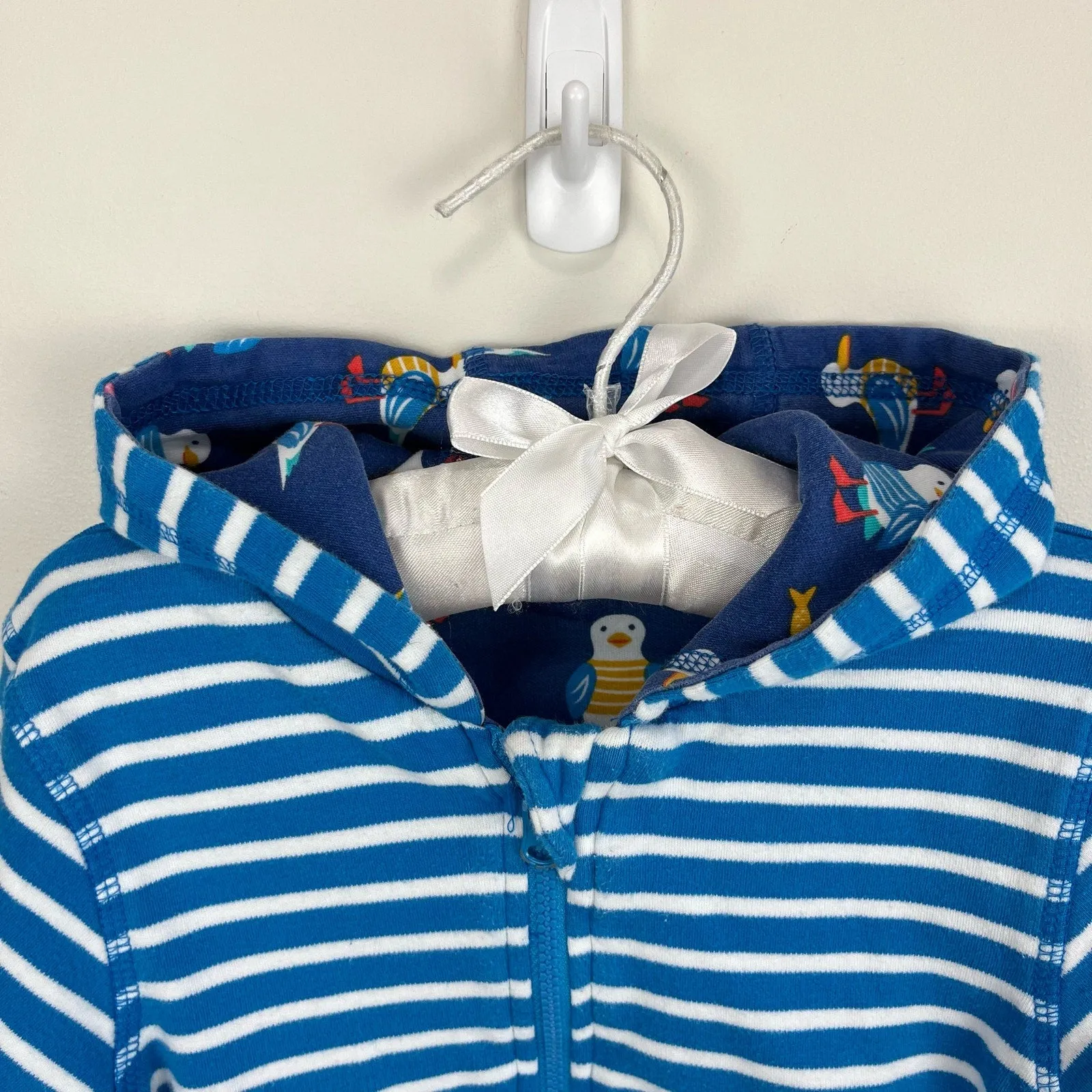 JoJo Maman Bebe Applique Seagull Reversible Hoodie 18-24 Months