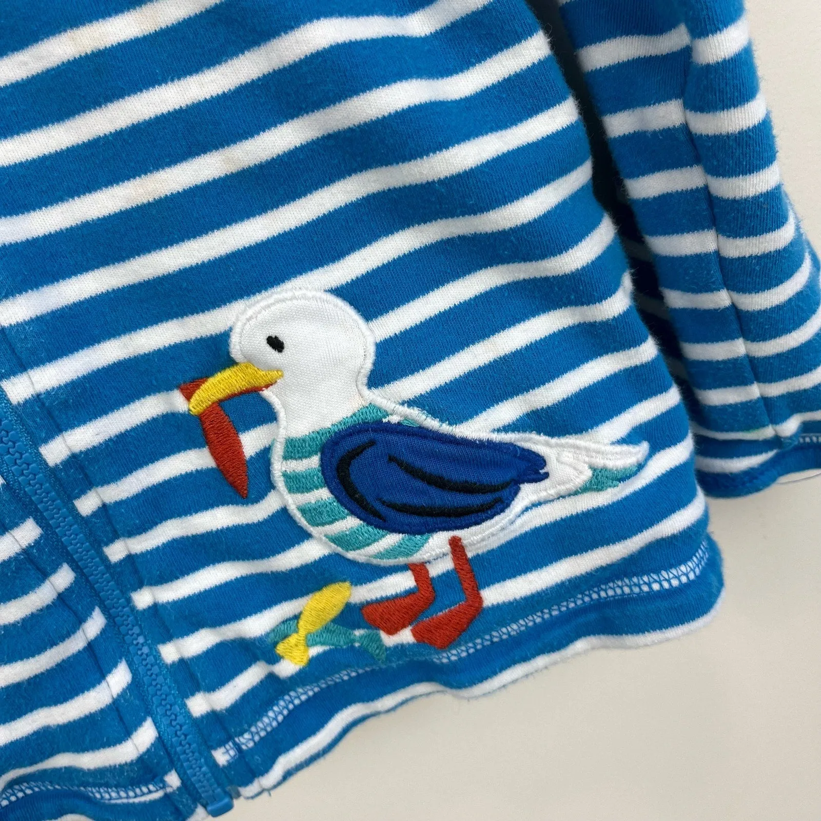 JoJo Maman Bebe Applique Seagull Reversible Hoodie 18-24 Months