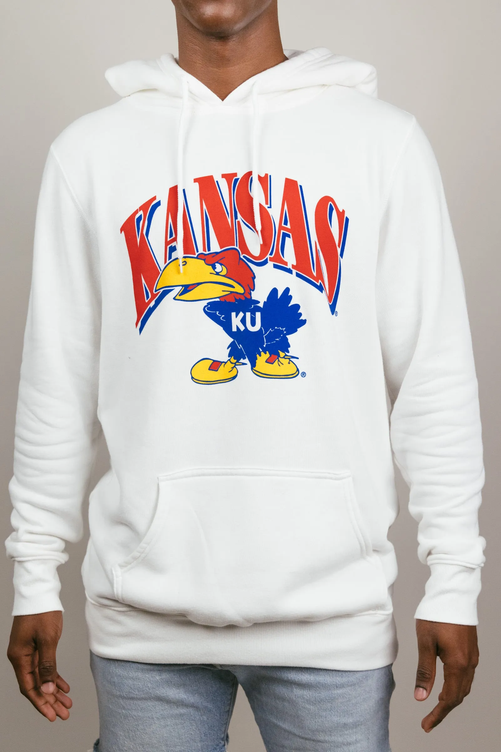 Kansas Jayhawks Logo White Hoodie