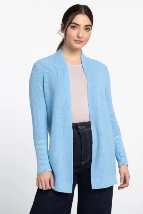 Kinross Cashmere Rib Drape Cardigan