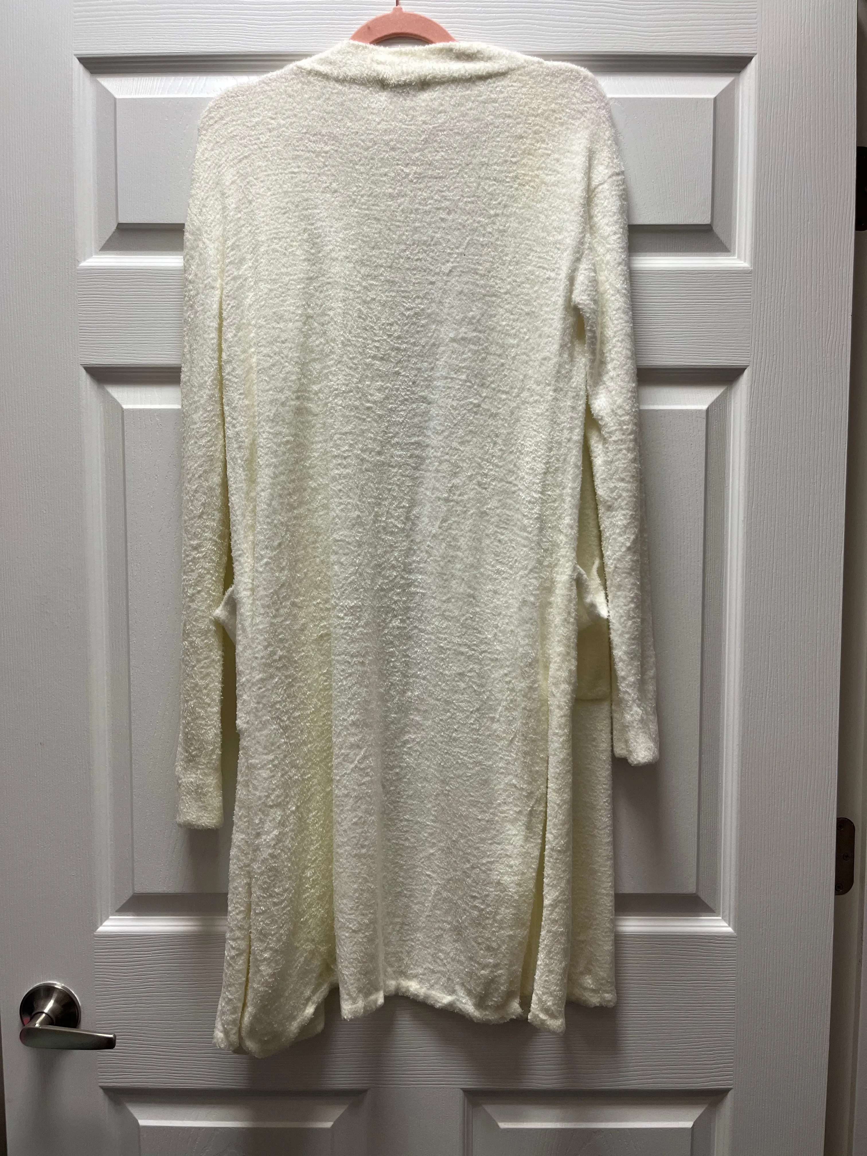 Knix White Long Cardigan Sz Med