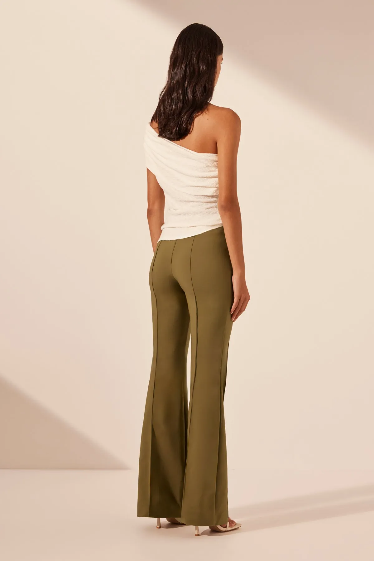 LANI BOOT CUT FLARED PANT - ARMY GREEN