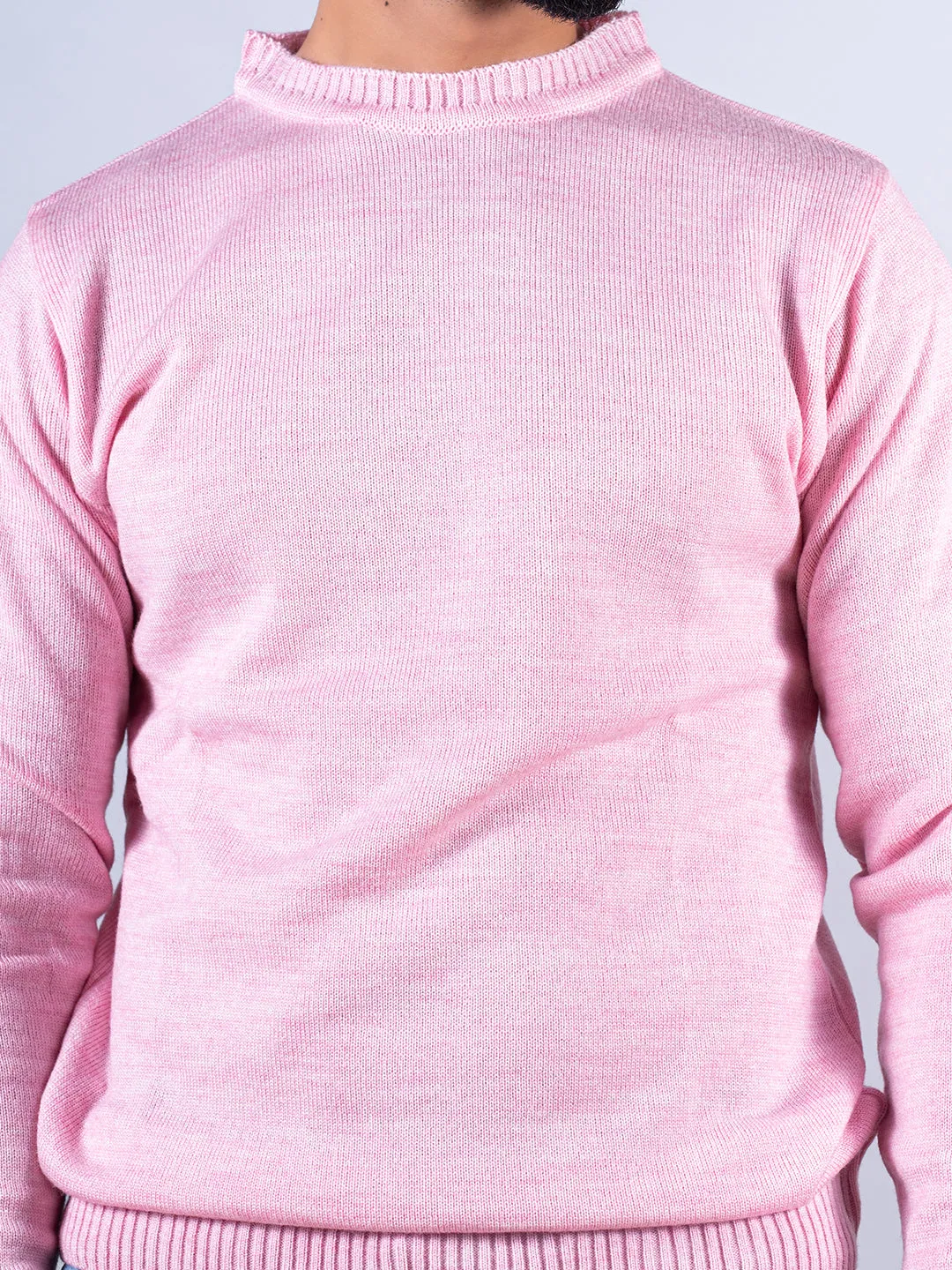 Light Pink Color Crew Neck Sweater